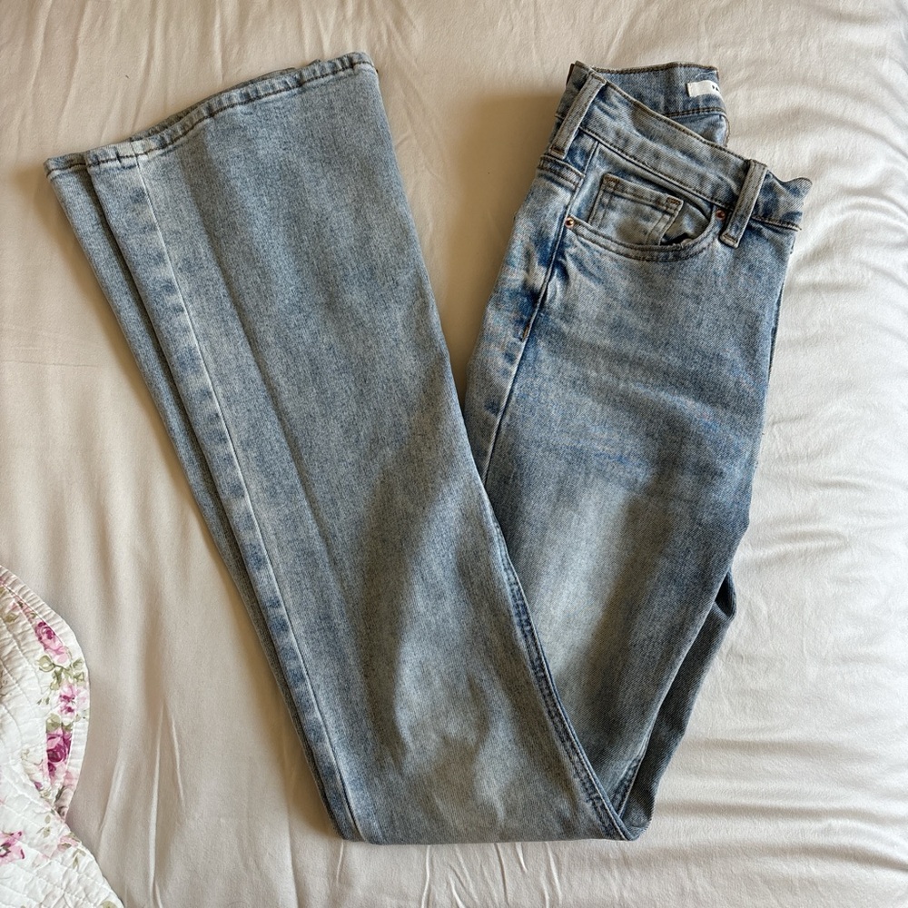 PacSun Blue Flare Wide Leg Jeans